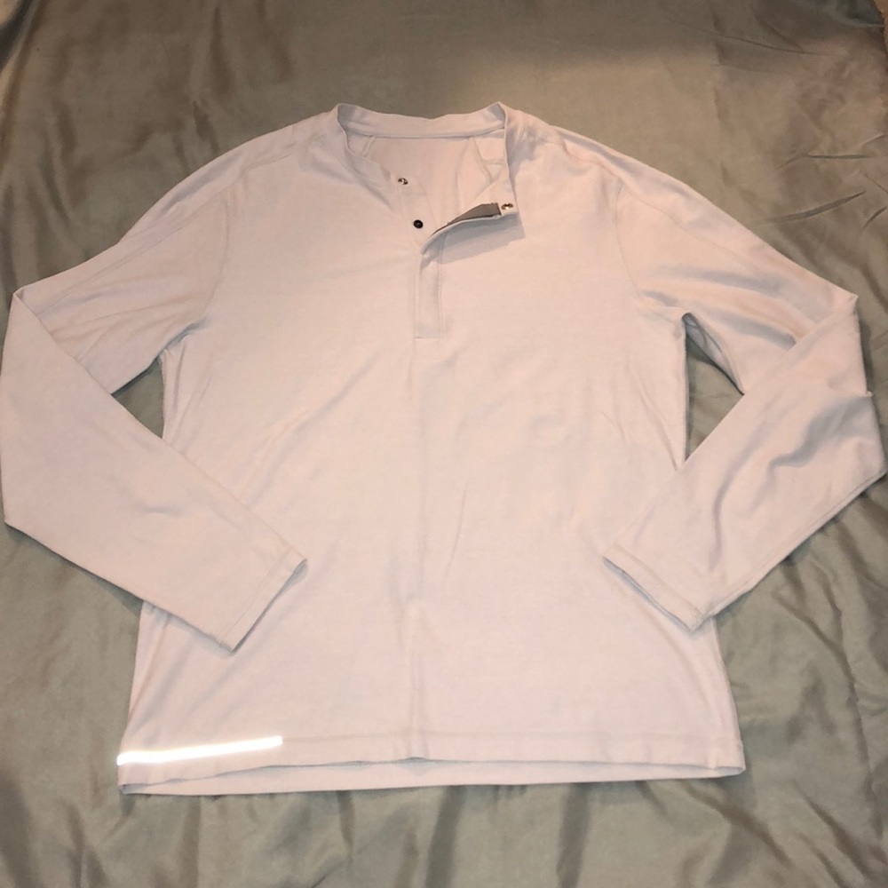 LULULEMON mens 1/4 button up long sleeve shirt